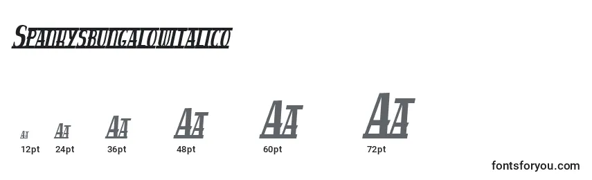 Spankysbungalowitalico Font Sizes