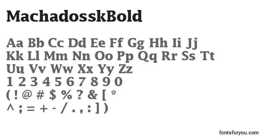 A fonte MachadosskBold – alfabeto, números, caracteres especiais