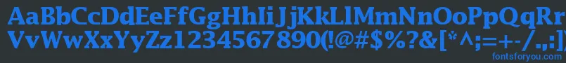 MachadosskBold Font – Blue Fonts on Black Background