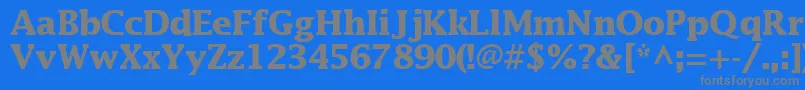 MachadosskBold Font – Gray Fonts on Blue Background