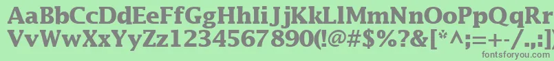 MachadosskBold Font – Gray Fonts on Green Background
