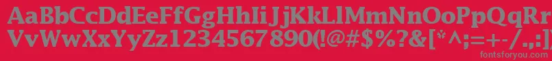 MachadosskBold-Schriftart – Graue Schriften auf rotem Hintergrund