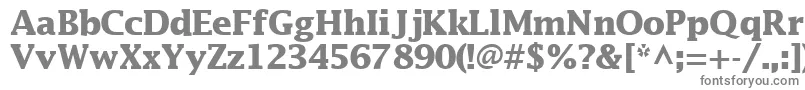 フォントMachadosskBold – 白い背景に灰色の文字