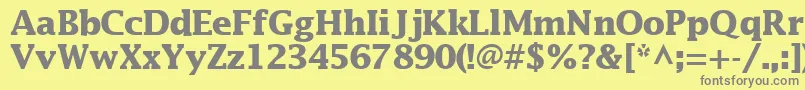MachadosskBold Font – Gray Fonts on Yellow Background