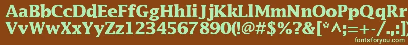 MachadosskBold Font – Green Fonts on Brown Background