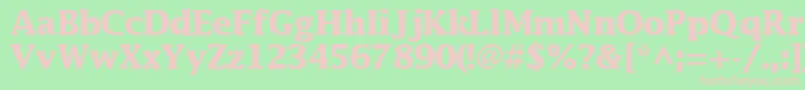 MachadosskBold-Schriftart – Rosa Schriften auf grünem Hintergrund