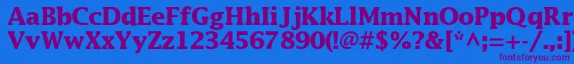 Шрифт MachadosskBold – фиолетовые шрифты на синем фоне
