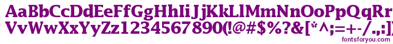 Шрифт MachadosskBold – фиолетовые шрифты на белом фоне