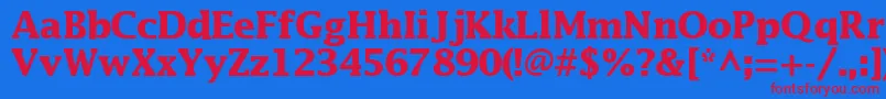 MachadosskBold Font – Red Fonts on Blue Background