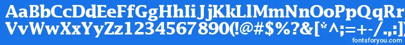 MachadosskBold Font – White Fonts on Blue Background