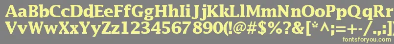 MachadosskBold Font – Yellow Fonts on Gray Background