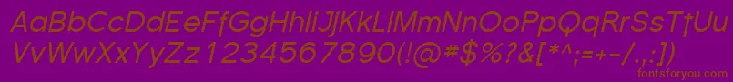 SfflorencesansItalic Font – Brown Fonts on Purple Background