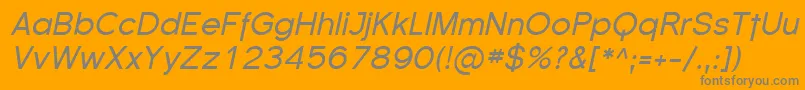 SfflorencesansItalic Font – Gray Fonts on Orange Background