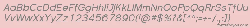 SfflorencesansItalic Font – Gray Fonts on Pink Background
