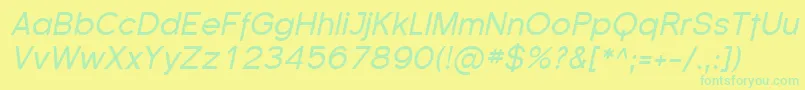 SfflorencesansItalic Font – Green Fonts on Yellow Background