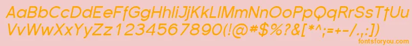 SfflorencesansItalic Font – Orange Fonts on Pink Background