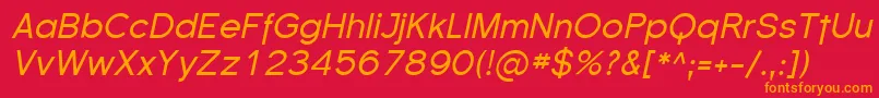 SfflorencesansItalic Font – Orange Fonts on Red Background
