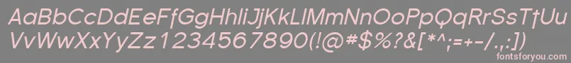 SfflorencesansItalic Font – Pink Fonts on Gray Background