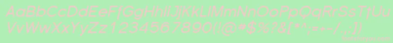 SfflorencesansItalic Font – Pink Fonts on Green Background