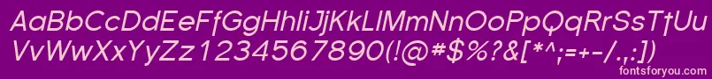 SfflorencesansItalic Font – Pink Fonts on Purple Background