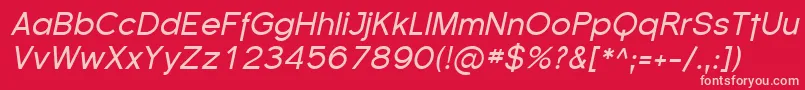 SfflorencesansItalic Font – Pink Fonts on Red Background