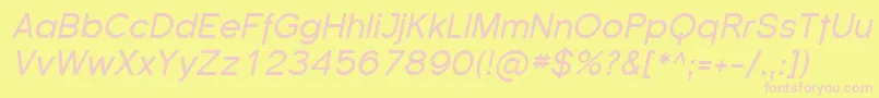 SfflorencesansItalic Font – Pink Fonts on Yellow Background