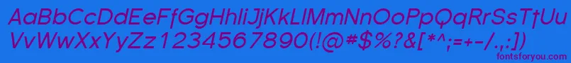 SfflorencesansItalic Font – Purple Fonts on Blue Background