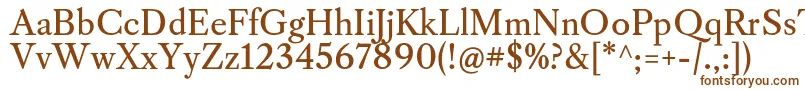 Шрифт CaslonosRegular – коричневые шрифты на белом фоне