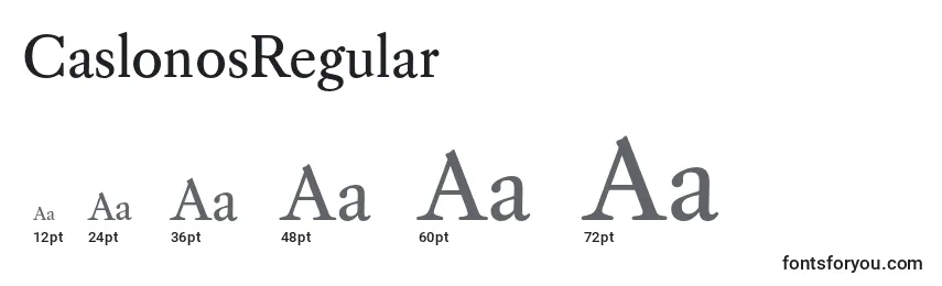 CaslonosRegular Font Sizes