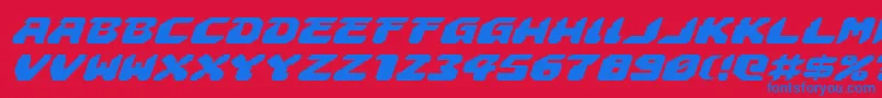 Astropolisei Font – Blue Fonts on Red Background