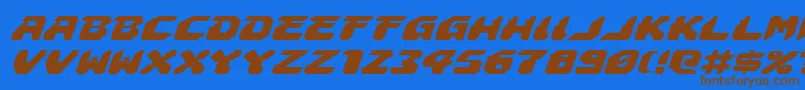 Astropolisei Font – Brown Fonts on Blue Background