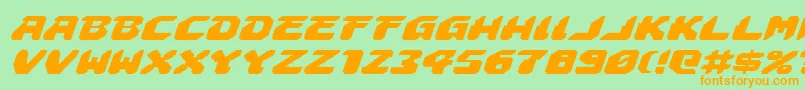 Astropolisei Font – Orange Fonts on Green Background