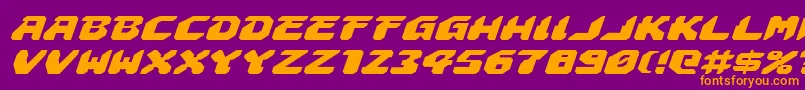 Police Astropolisei – polices orange sur fond violet
