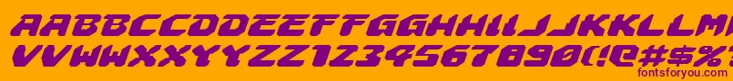 Astropolisei Font – Purple Fonts on Orange Background