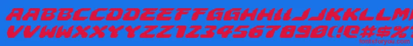 Astropolisei Font – Red Fonts on Blue Background