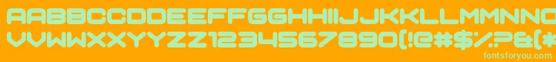 SciAuralieph Font – Green Fonts on Orange Background