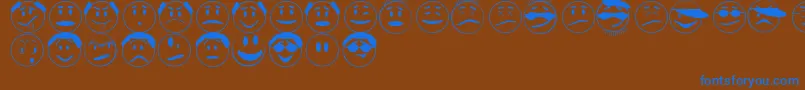 ExpressionsJl Font – Blue Fonts on Brown Background