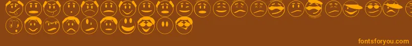ExpressionsJl Font – Orange Fonts on Brown Background
