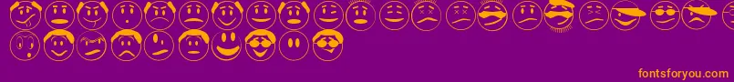 ExpressionsJl Font – Orange Fonts on Purple Background