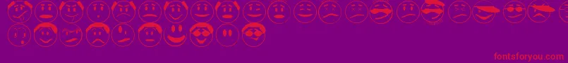 ExpressionsJl-fontti – punaiset fontit violetilla taustalla