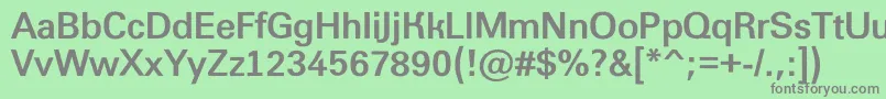 フォントGroti12 – 緑の背景に灰色の文字