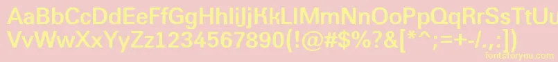 fuente Groti12 – Fuentes Amarillas Sobre Fondo Rosa