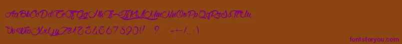 WolfInTheCity Font – Purple Fonts on Brown Background