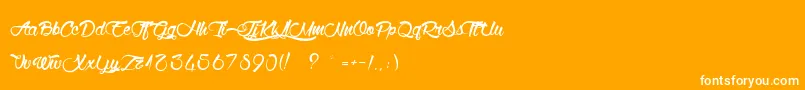WolfInTheCity Font – White Fonts on Orange Background