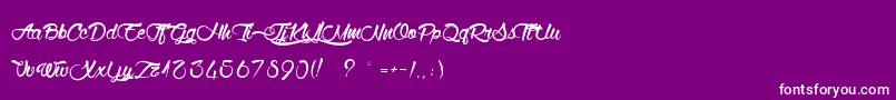 WolfInTheCity Font – White Fonts on Purple Background