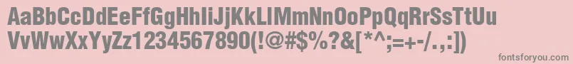 フォントContextBlackCondensedSsiBlackCondensed – ピンクの背景に灰色の文字