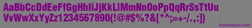Шрифт ContextBlackCondensedSsiBlackCondensed – фиолетовые шрифты на сером фоне