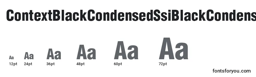 Размеры шрифта ContextBlackCondensedSsiBlackCondensed