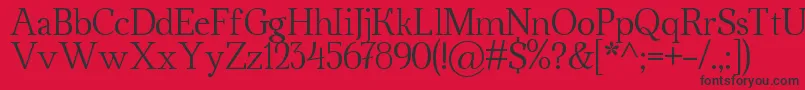 フォントAhellya – 赤い背景に黒い文字