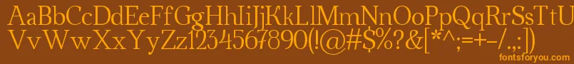 Ahellya Font – Orange Fonts on Brown Background